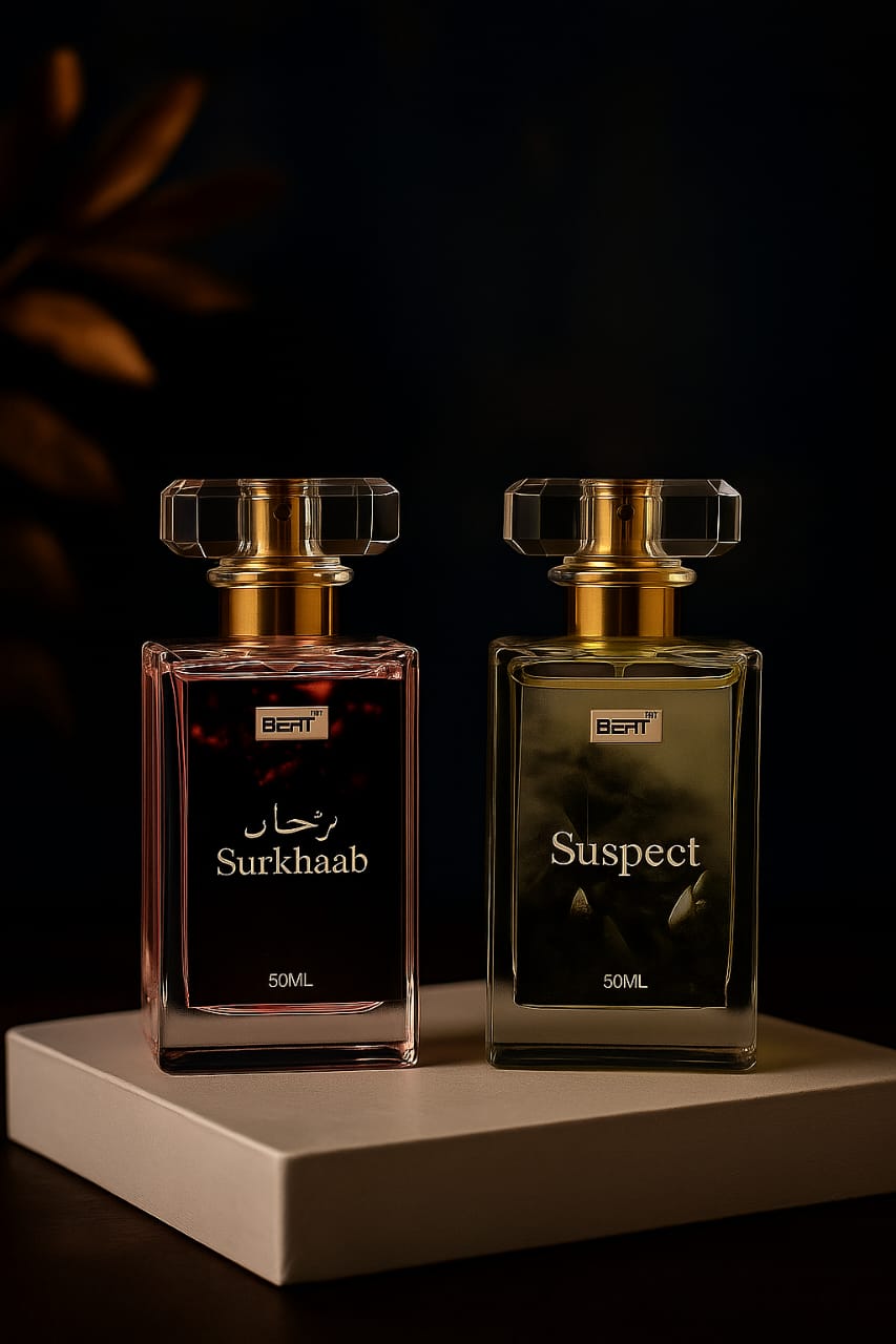 Exclusive Perfume Combo – Suspect & Surkhab | Premium Fragrance Deal
